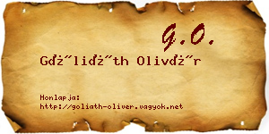 Góliáth Olivér névjegykártya